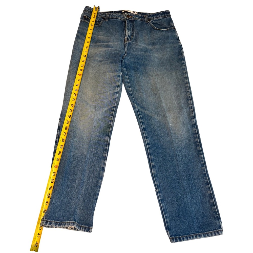 Vintage Bill Blass Easy Fit Womens Blue Denim Jeans Size 14 Straight Leg Classic